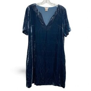 Sundance Blue Velvet Midi Dress‎ Small